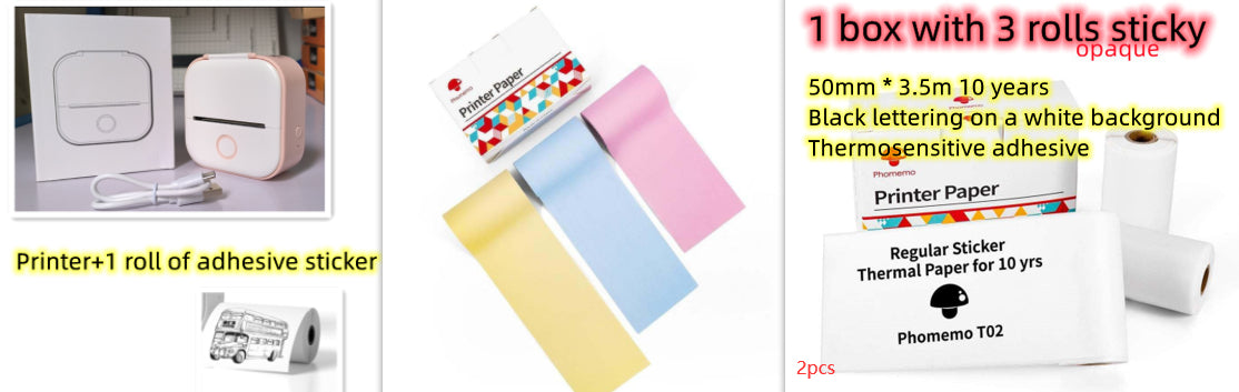 Portable Mini Bluetooth Thermal Label Printer – Inkless Printing