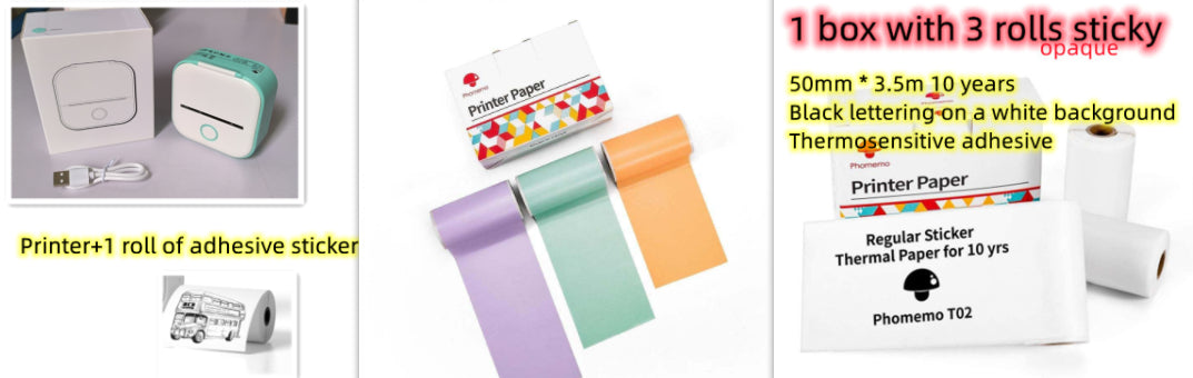 Portable Mini Bluetooth Thermal Label Printer – Inkless Printing