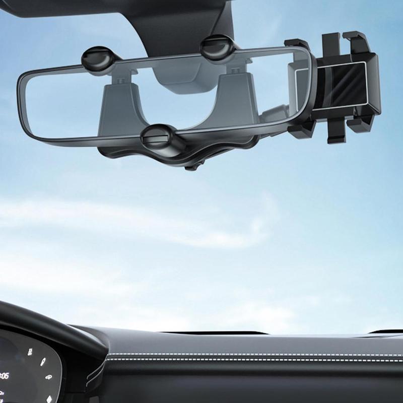 360° Rearview Mirror Phone Holder – Universal Fit