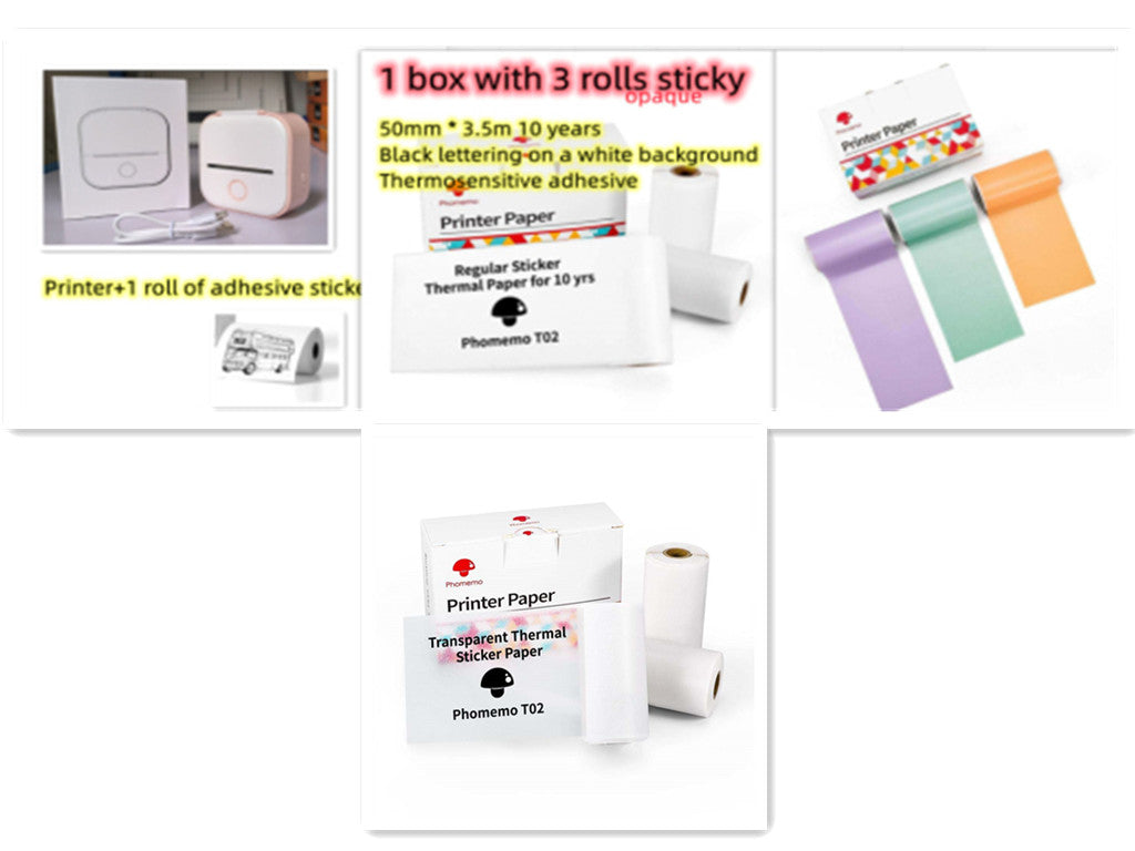 Portable Mini Bluetooth Thermal Label Printer – Inkless Printing