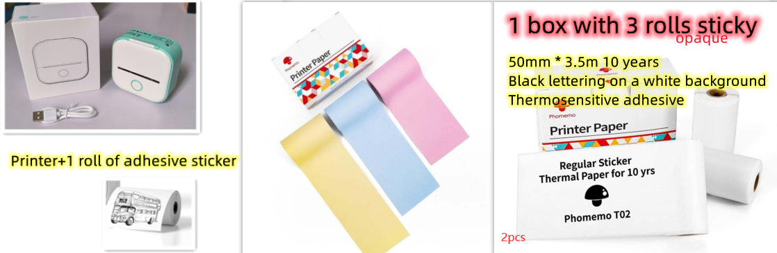 Portable Mini Bluetooth Thermal Label Printer – Inkless Printing