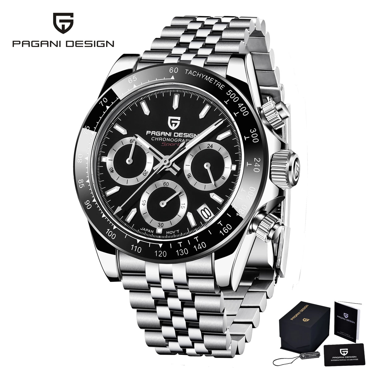 Pagani Design 1664 Chronograph Men's Watch – Sapphire Crystal, 10ATM