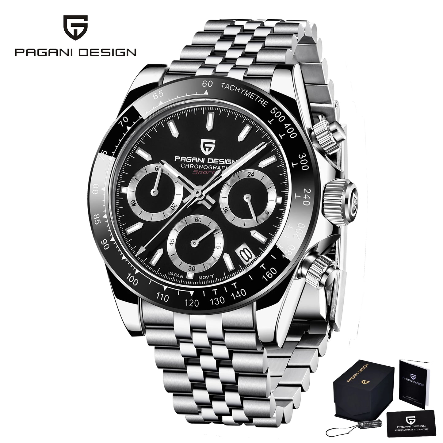 Pagani Design 1664 Chronograph Men's Watch – Sapphire Crystal, 10ATM