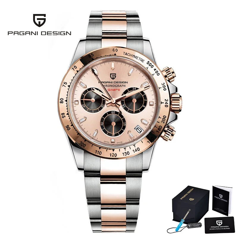 Pagani Design 1664 Chronograph Men's Watch – Sapphire Crystal, 10ATM