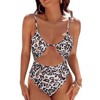 Women's One-Piece Swimsuit – Solid Color Bikini