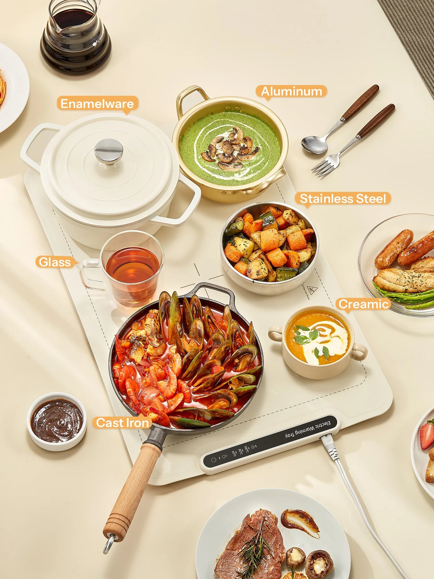 Foldable Electric Food Warming Tray – 3 Temperature Settings