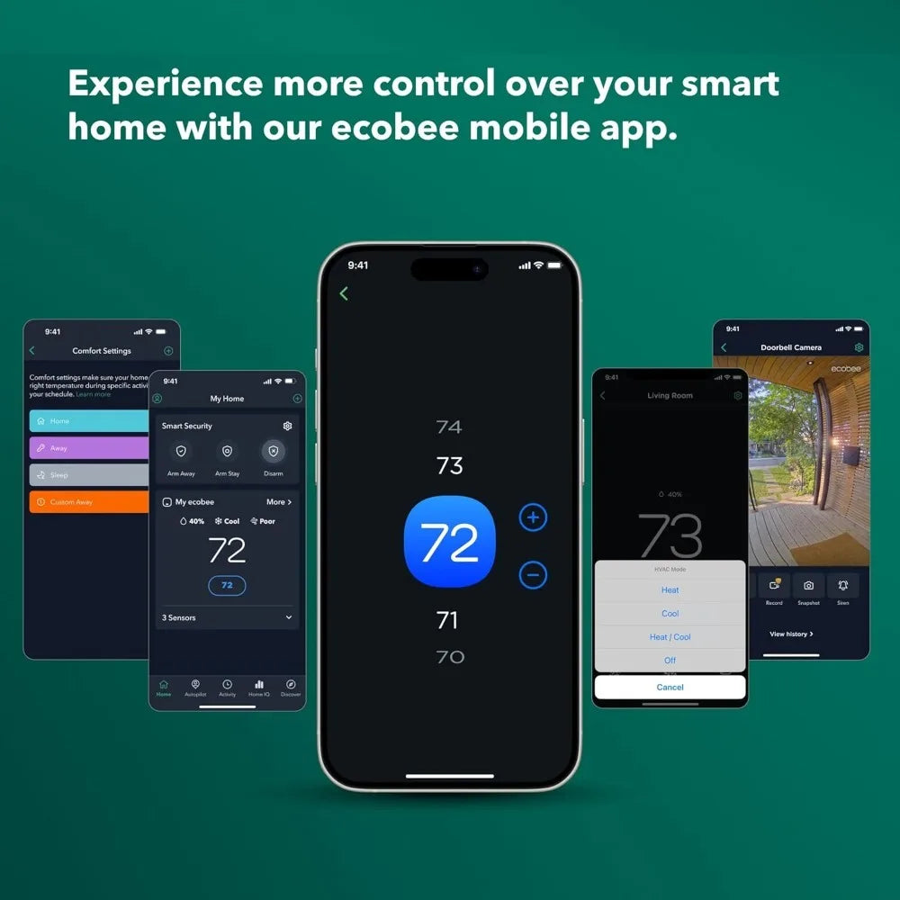 Smart WiFi Thermostat with Air Quality Sensor – Alexa & Google Compatible