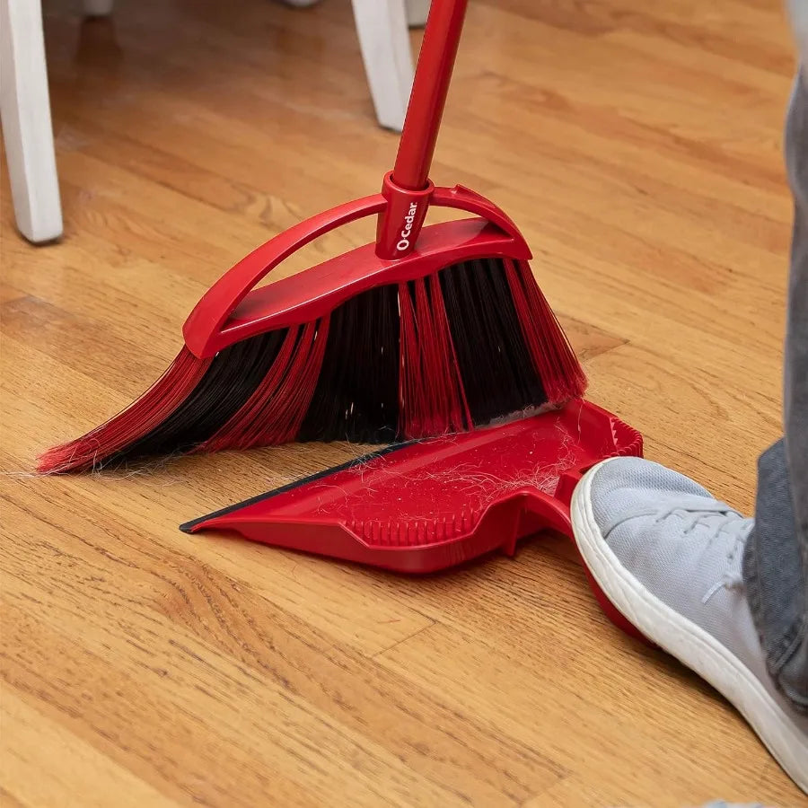 One Sweep Broom with Step-On Dustpan