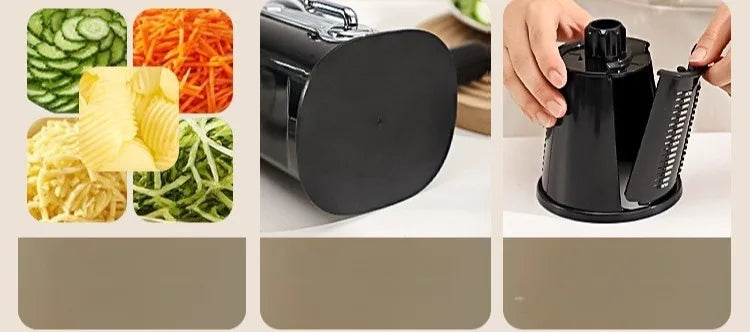 Multifunctional Vegetable Slicer & Grater with Suction Base