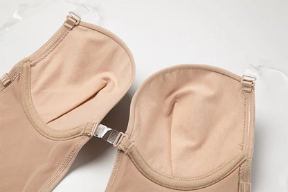 Women's Full Body Shaper Bodysuit – Deep V Backless Shapewear