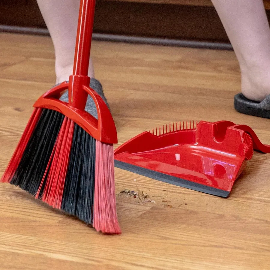 One Sweep Broom with Step-On Dustpan