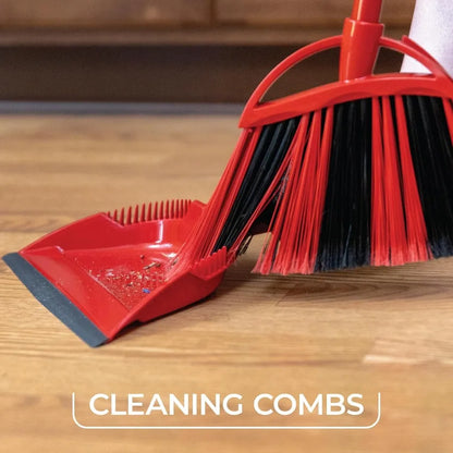 One Sweep Broom with Step-On Dustpan