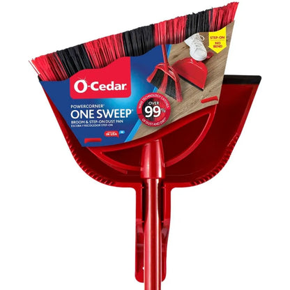 One Sweep Broom with Step-On Dustpan