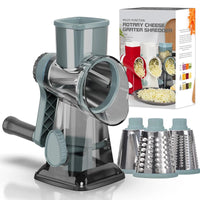 3-in-1 Rotary Cheese Grater with Interchangeable Drums
