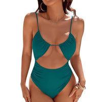 Women's One-Piece Swimsuit – Solid Color Bikini