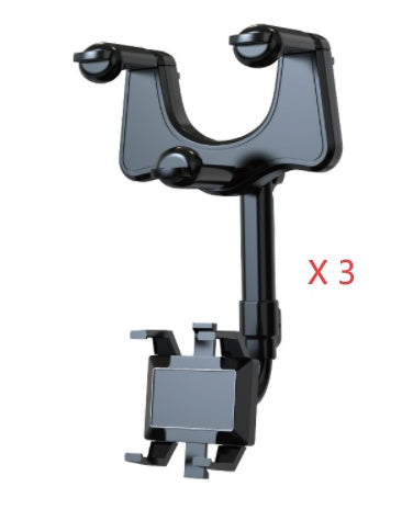 360° Rearview Mirror Phone Holder – Universal Fit