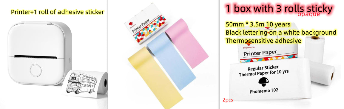 Portable Mini Bluetooth Thermal Label Printer – Inkless Printing