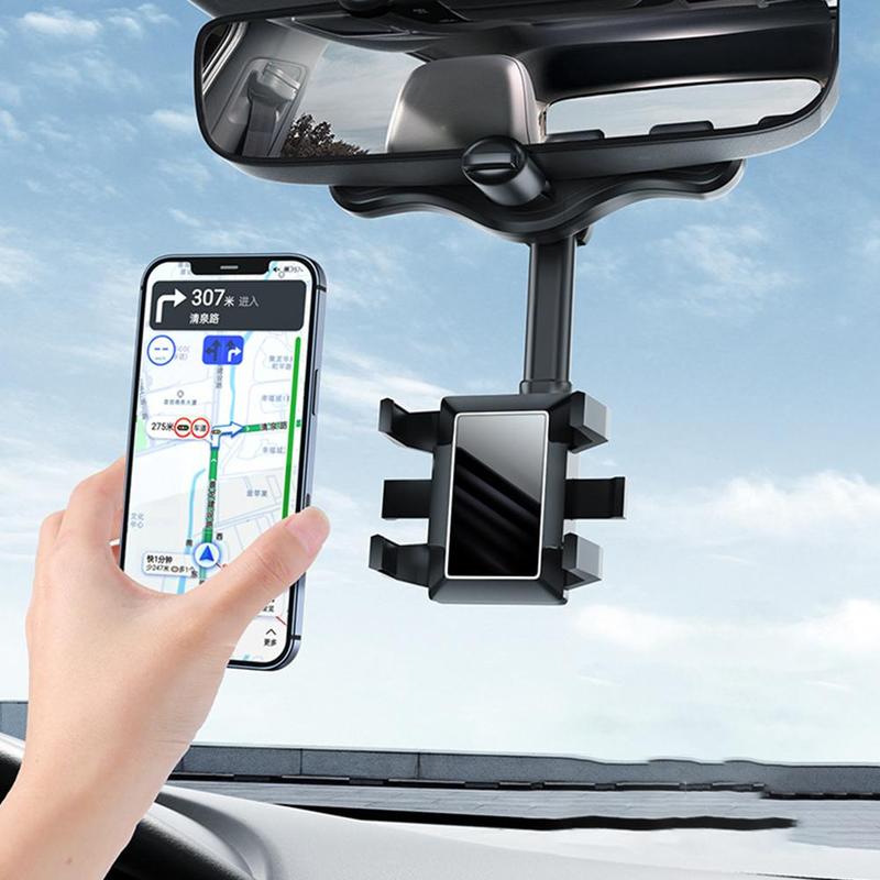 360° Rearview Mirror Phone Holder – Universal Fit